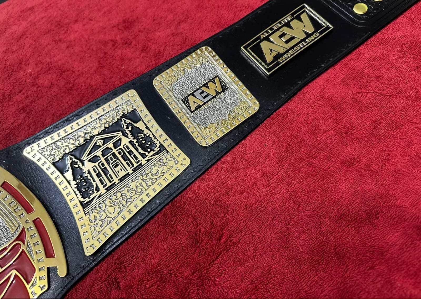ao_2_0ace3431-7bac-4910-a990-0299562d25cd-2 AEW TNT Championship Replica Belt - 4mm Dual Plated Metal - 6mm Genuine Cowhide Leather Strap - Adult Size All Elite Wrestling TNT Title