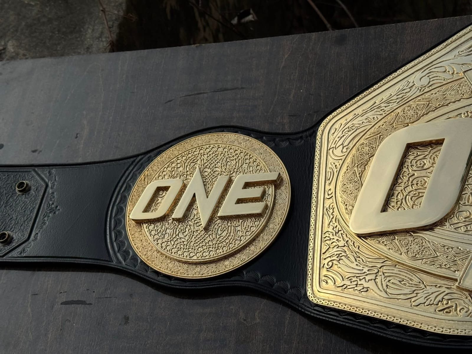 ap_5 Premium CNC 3D ONE Heavyweight MMA Title Belt 24K Gold 4MM - Image 6