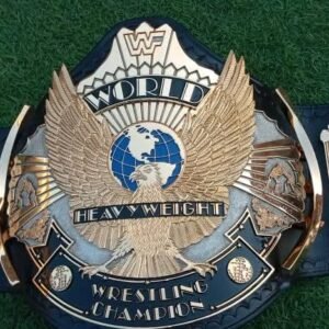 Premium WWF Winged Eagle CNC 3D Championship Belt With Hand Texture Real Leather Hand Tooling