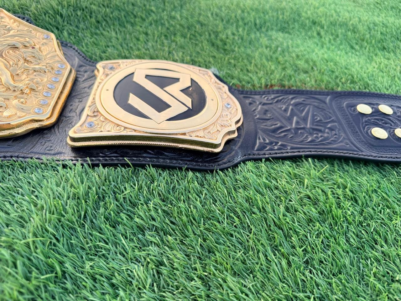 ax_1 PREMIUM SETH WORLD WWE HEAVYWEIGHT CHAMPIONSHIP REPLICA TITLE 24K GOLD HAND TOOLING LEATHER - Image 2
