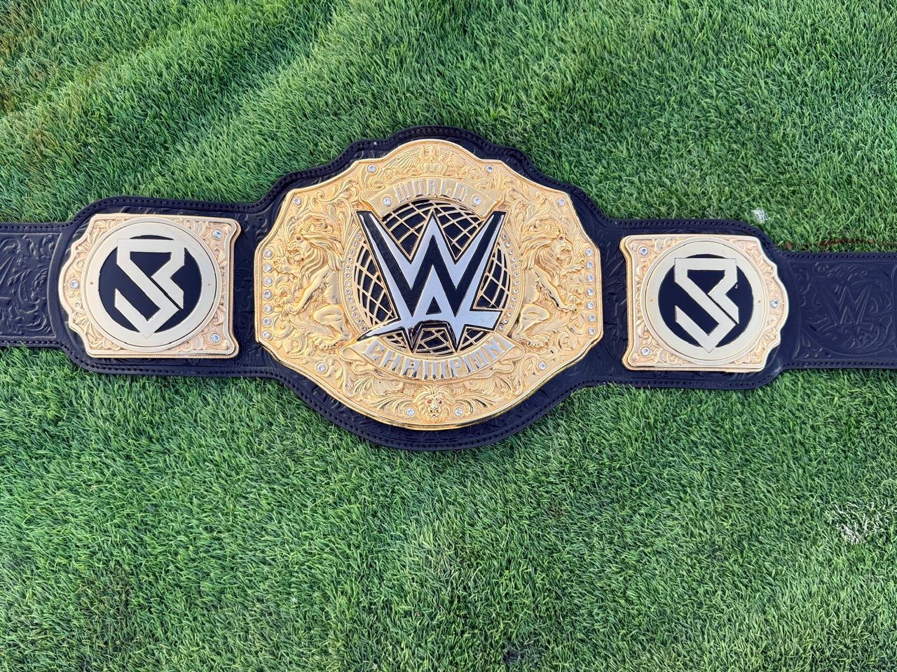 ax_3 PREMIUM SETH WORLD WWE HEAVYWEIGHT CHAMPIONSHIP REPLICA TITLE 24K GOLD HAND TOOLING LEATHER