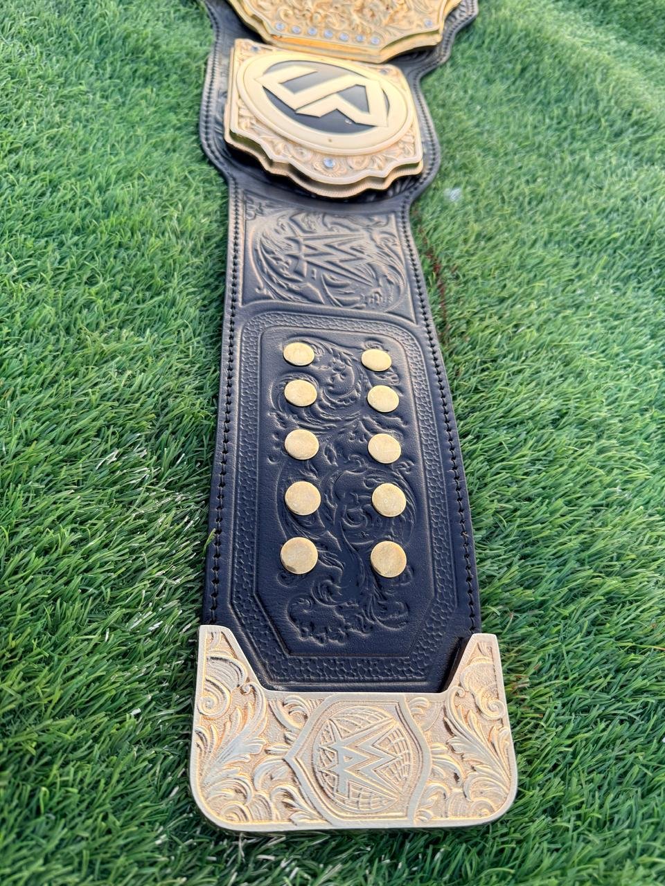 ax_5 PREMIUM SETH WORLD WWE HEAVYWEIGHT CHAMPIONSHIP REPLICA TITLE 24K GOLD HAND TOOLING LEATHER - Image 5