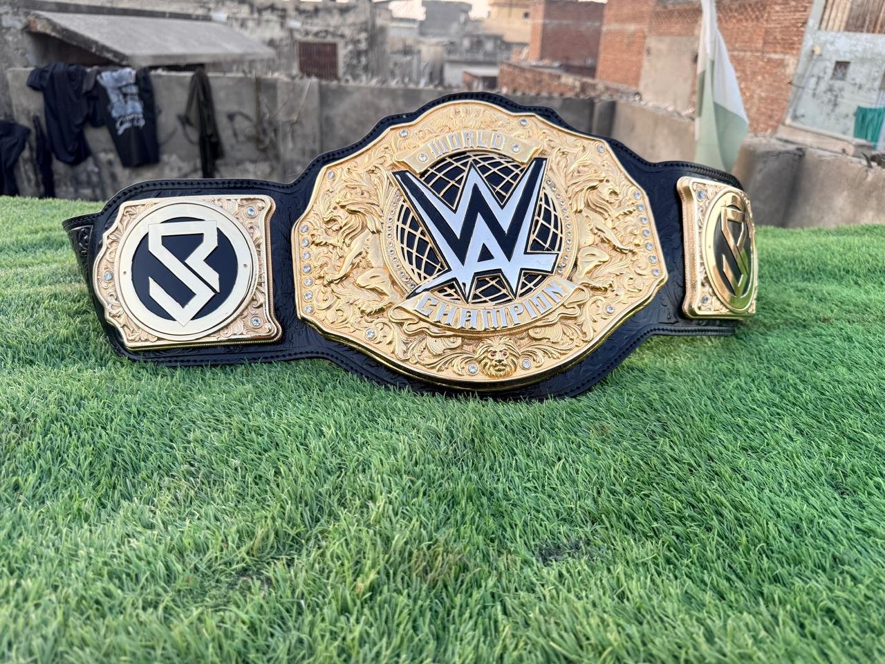 ax_7 PREMIUM SETH WORLD WWE HEAVYWEIGHT CHAMPIONSHIP REPLICA TITLE 24K GOLD HAND TOOLING LEATHER - Image 7
