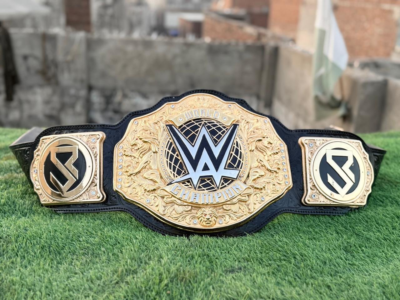 ax_9 PREMIUM SETH WORLD WWE HEAVYWEIGHT CHAMPIONSHIP REPLICA TITLE 24K GOLD HAND TOOLING LEATHER - Image 9