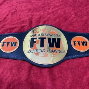 TAZ FTW World Heavyweight Wrestling Championship Title Belt 4mm Zinc