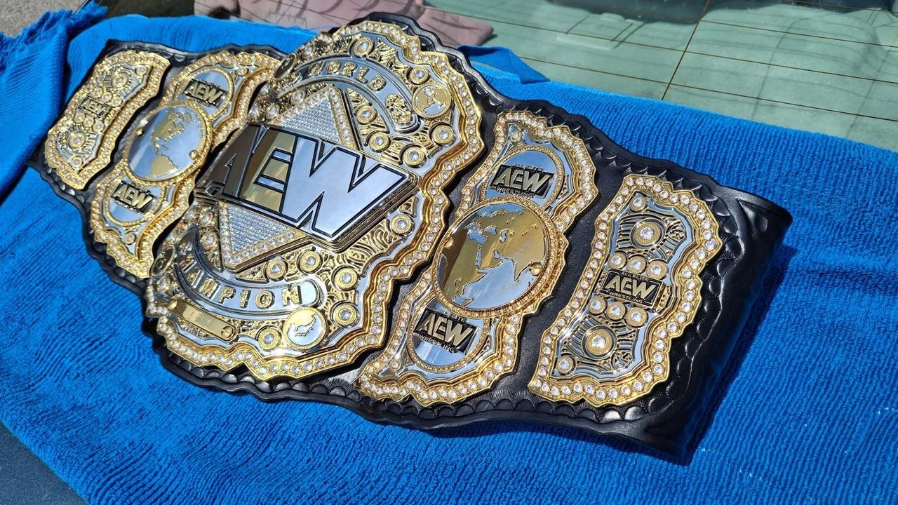 b_4_74c6c816-97c2-4b74-8d8a-cfa5d0739cae Premium CNC 3D AEW World Championship Replica Belt | 4mm Zinc – Silver and Gold Plated with 4-Layer Stacked Design - Image 5