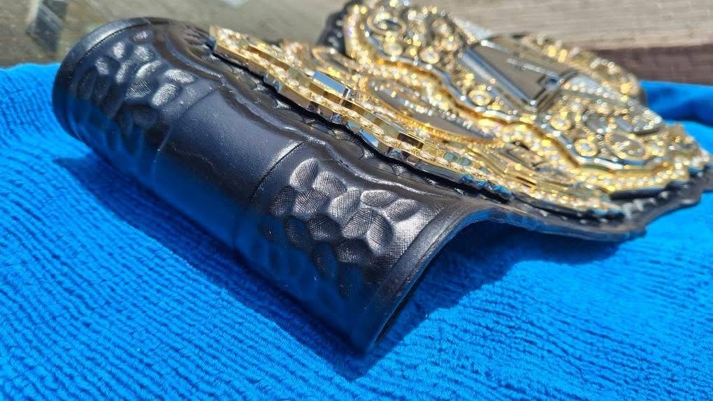 b_8_7cd16b99-3fab-4a07-92c5-422b8c48a50e Premium CNC 3D AEW World Championship Replica Belt | 4mm Zinc – Silver and Gold Plated with 4-Layer Stacked Design - Image 8