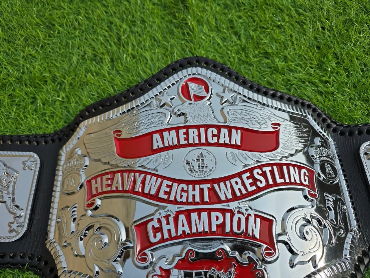bc_2 Premium CNC 3D NWA American Heavyweight Wrestling Championship Belt Replica – 4MM Zinc Silver Finish - Image 3