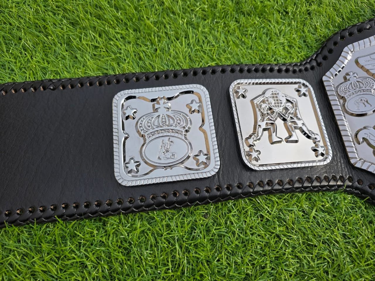 bc_5 Premium CNC 3D NWA American Heavyweight Wrestling Championship Belt Replica – 4MM Zinc Silver Finish - Image 6