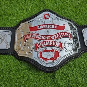 Premium CNC 3D NWA American Heavyweight Wrestling Championship Belt Replica – 4MM Zinc Silver Finish