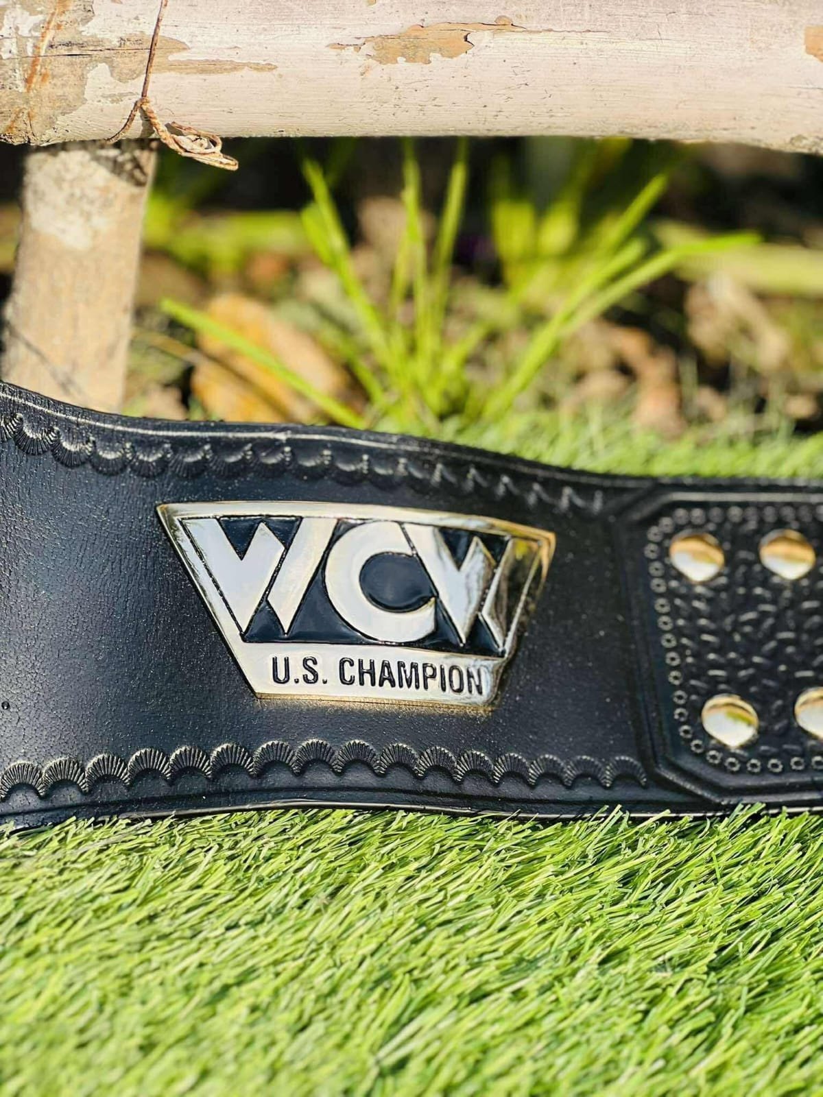 ci_2 WCW United States Championship Belt 4mm Zinc Replica Title Belt Gold Dual Plated - Classic White Strap - Free Shipping - Image 3
