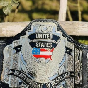 WCW United States Championship Belt 4mm Zinc Replica Title Belt Gold Dual Plated - Classic White Strap - Free Shipping