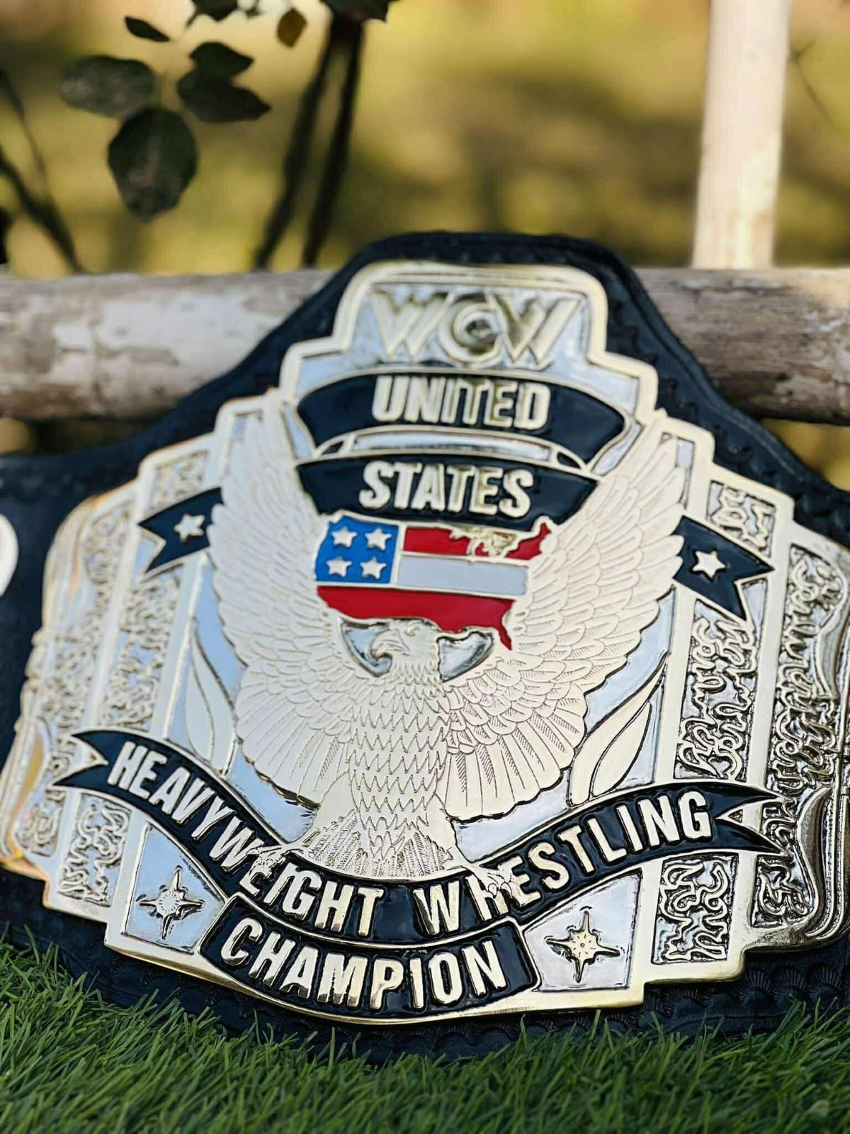 ci_7 WCW United States Championship Belt 4mm Zinc Replica Title Belt Gold Dual Plated - Classic White Strap - Free Shipping - Image 7
