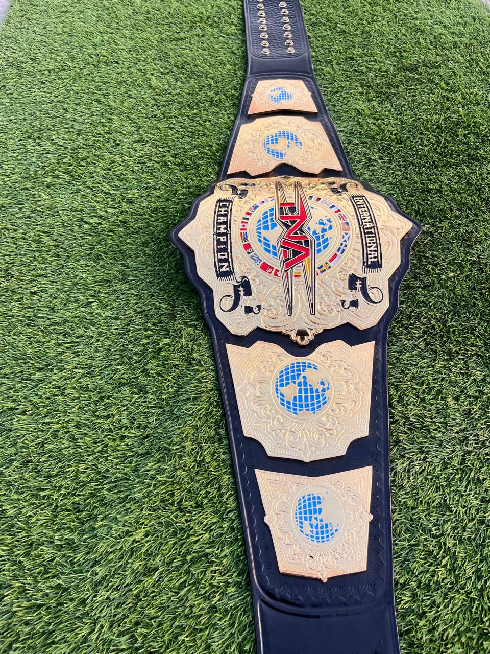 f_13 TNA International Heavyweight Wrestling Championship Belt 4mm Zinc Adult - Image 5