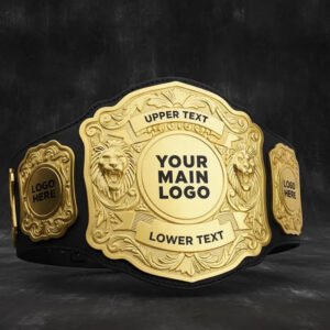 Custom Wrestling Heavyweight Championship Belt 2mm | Personalized Logo, Real Leather Strap