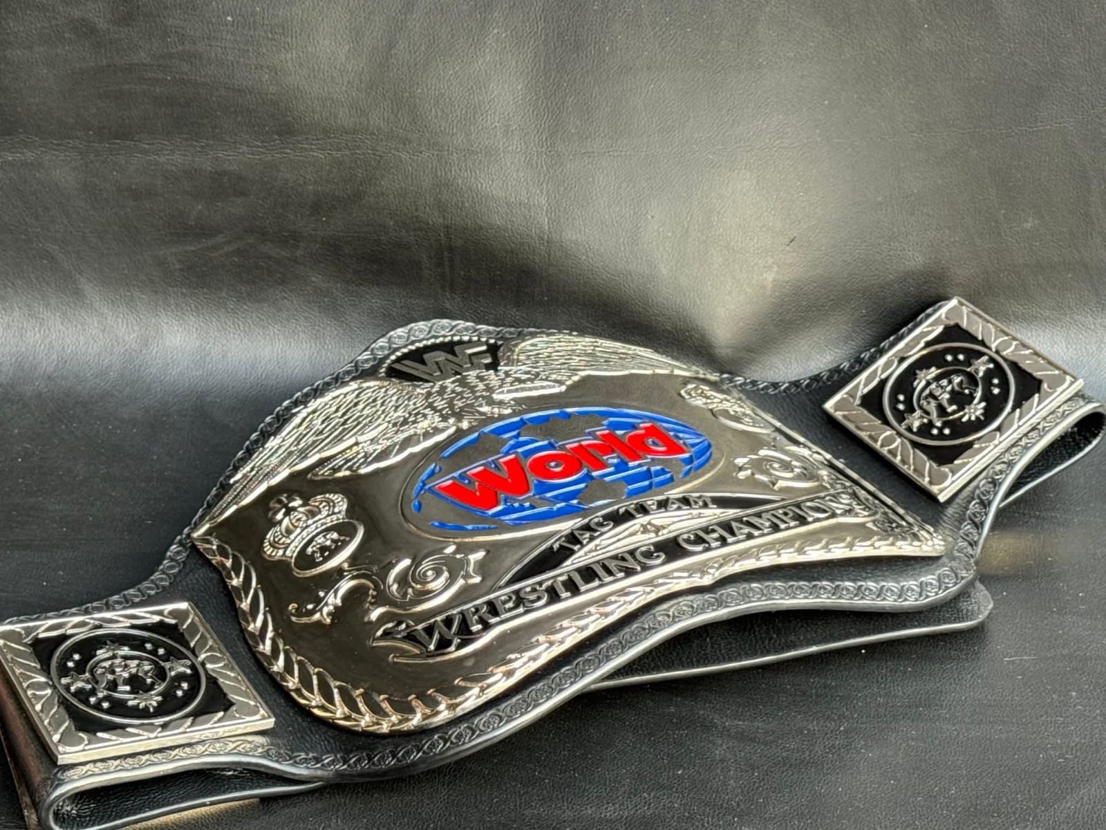 l_1 Premium CNC 3D British Bulldog WWF Tag Team Championship Title Belt – 4MM Zinc Nickle Replica - Image 2