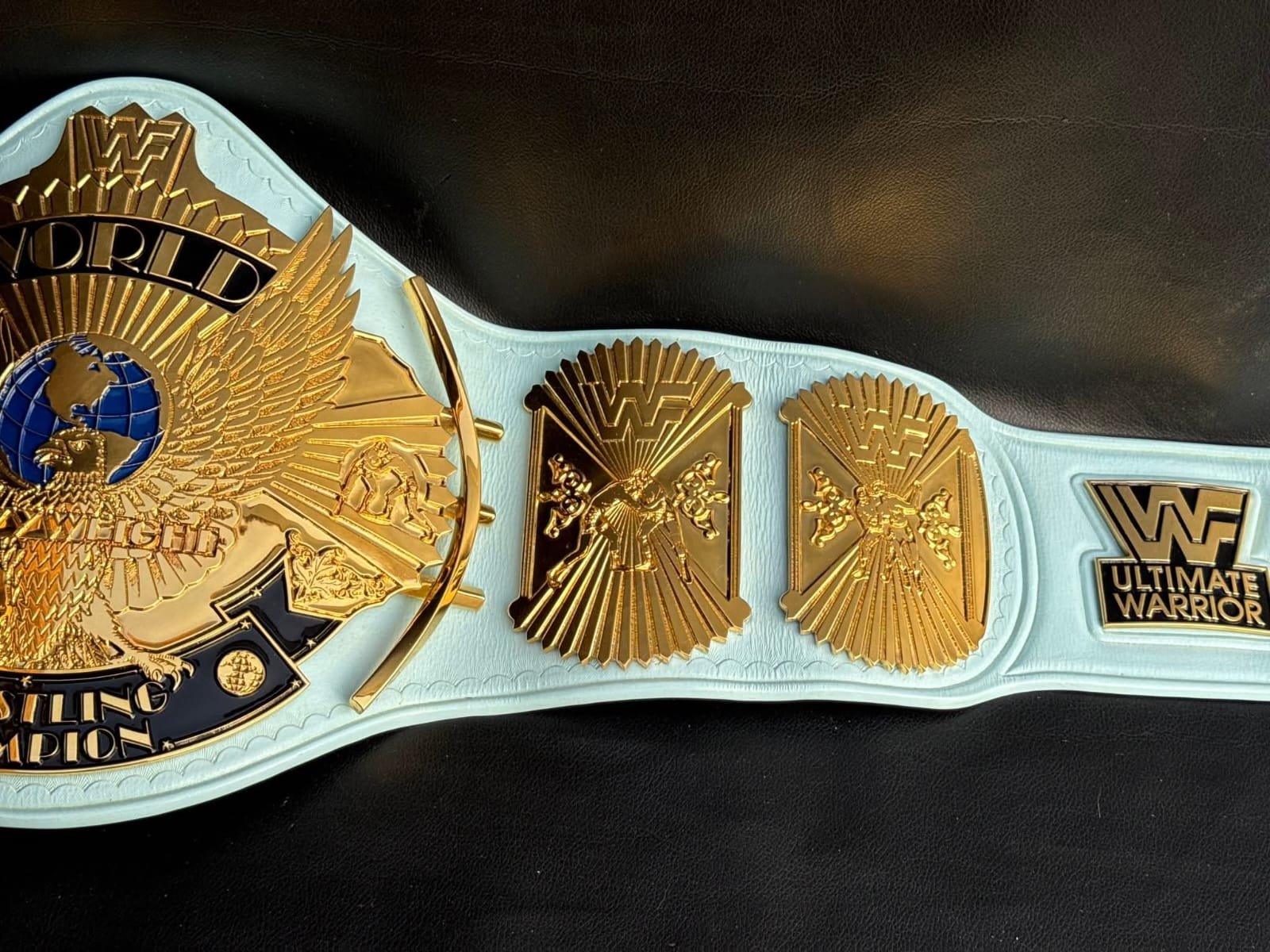 n_10 Premium CNC 3D Light Blue WWF Winged Eagle Championship Replica Title Belt 4MM 24k Gold - Image 10