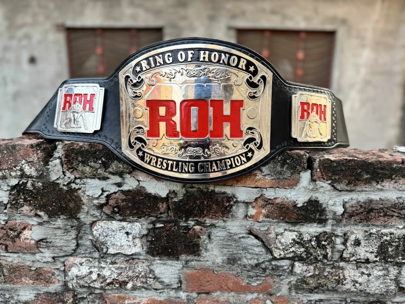 n_2-1 ROH Of RING HONOR Wrestling Championship Belt| 4MM Zinc Chrome Plated - Image 3