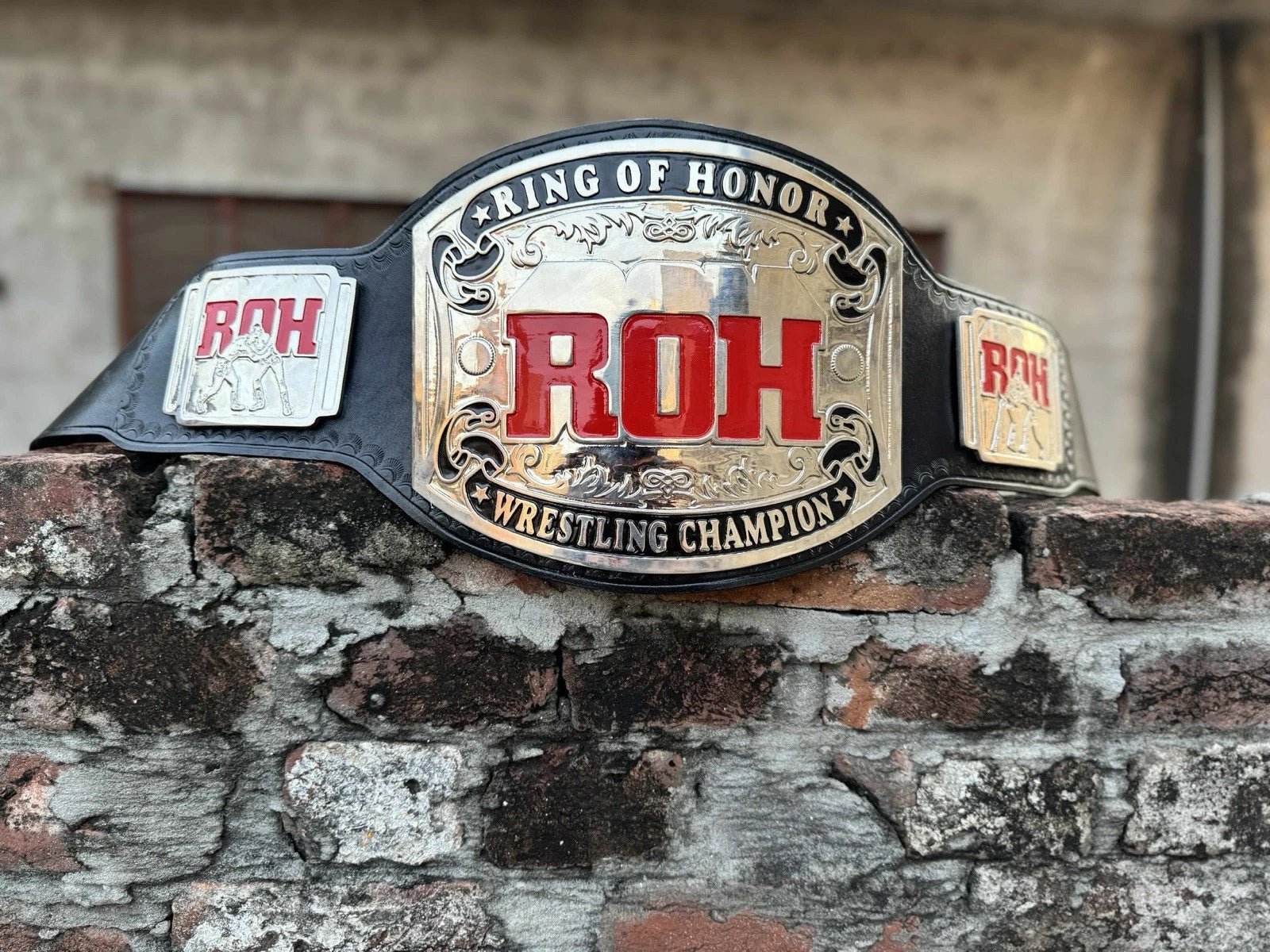 n_3-1 ROH Of RING HONOR Wrestling Championship Belt| 4MM Zinc Chrome Plated