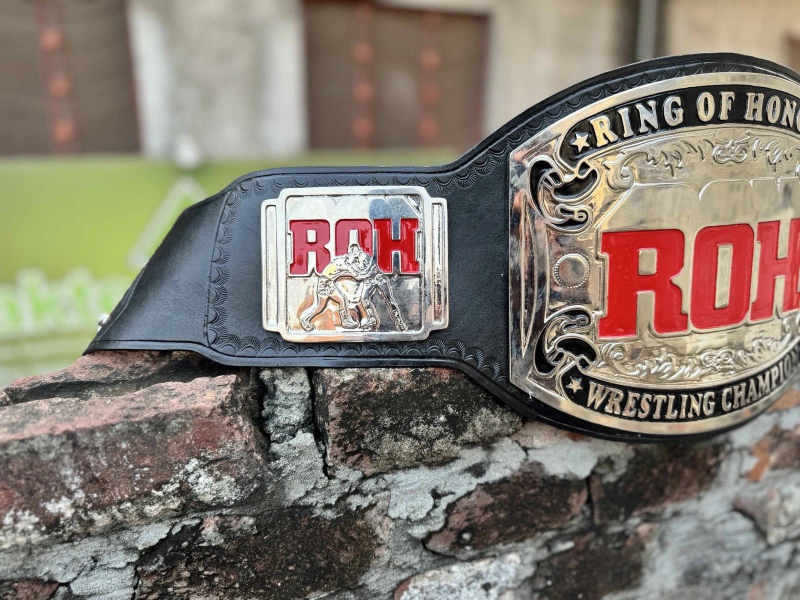 n_4-1 ROH Of RING HONOR Wrestling Championship Belt| 4MM Zinc Chrome Plated - Image 4