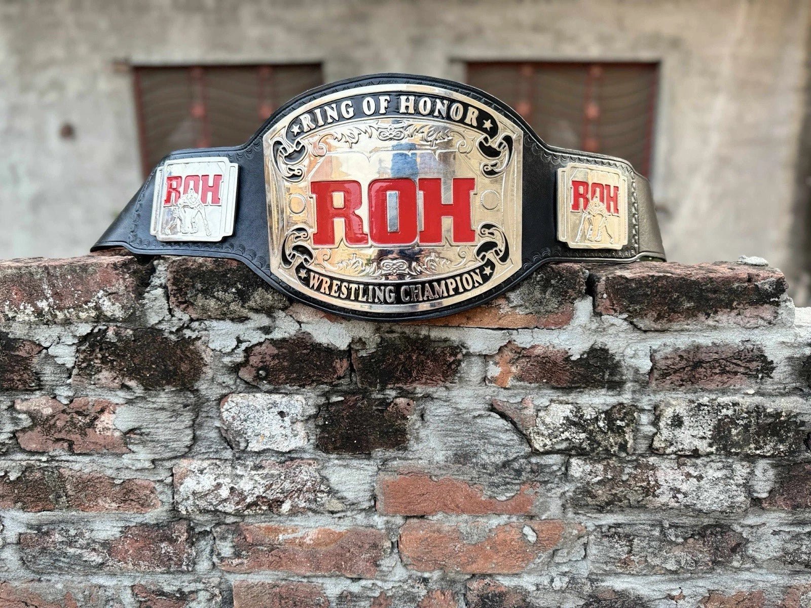 n_5-1 ROH Of RING HONOR Wrestling Championship Belt| 4MM Zinc Chrome Plated - Image 5