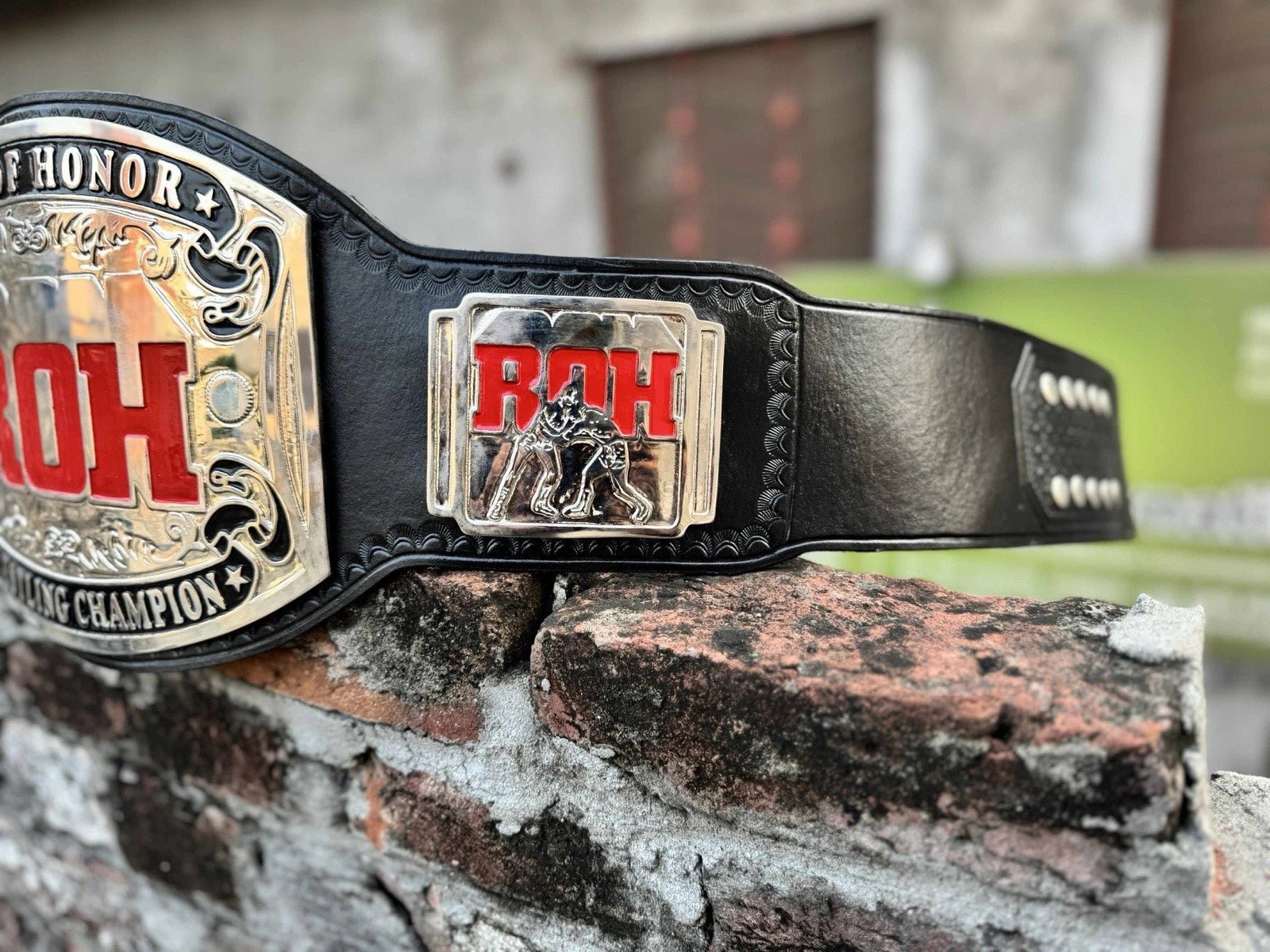n_6-1 ROH Of RING HONOR Wrestling Championship Belt| 4MM Zinc Chrome Plated - Image 6
