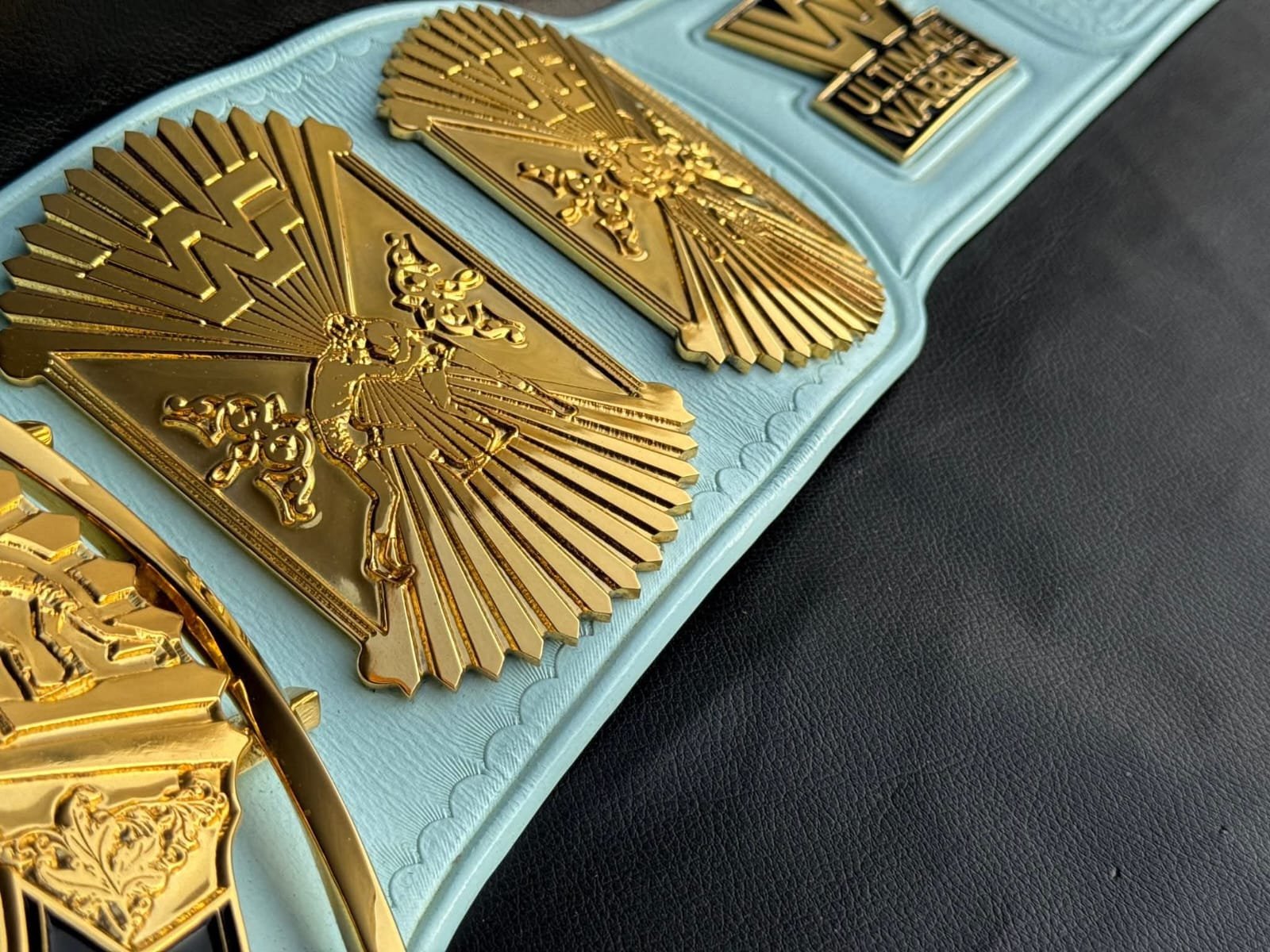 n_7 Premium CNC 3D Light Blue WWF Winged Eagle Championship Replica Title Belt 4MM 24k Gold - Image 7