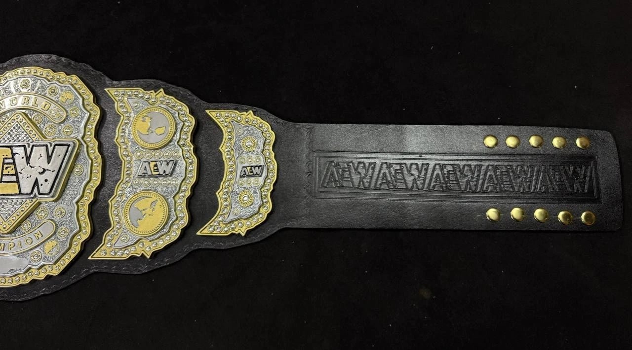 s-l1600_10_54fe0c52-2bc4-41ed-b07e-a16ccdd144ae AEW 4mm Zinc metal plates Triple Layer Diecast Championship Title Belt Replica Free Shipping with belts bag adult size original cowhide leather strap - Image 11