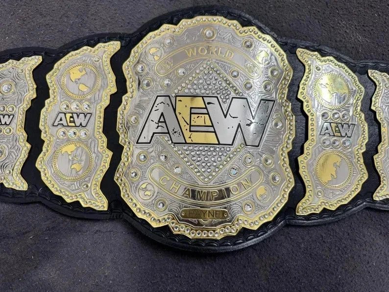 s-l1600_12_1c01381a-768d-4a3c-9992-61d1b60ab205-2 AEW World Wrestling Championship Title Adult Size Belts Heavyweight Belt 2MM - Free Shipping - Genuine Leather Strap - Brass Plates