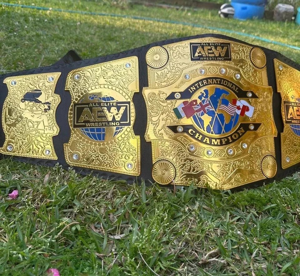 s-l1600_13_33c78f4f-00b1-45d0-a455-f194427b4ca2-1 AEW All Elite Wrestling International Championship Belt Replica Brass 2mm - Free Shipping - Genuine Leather Strap - Adult Size