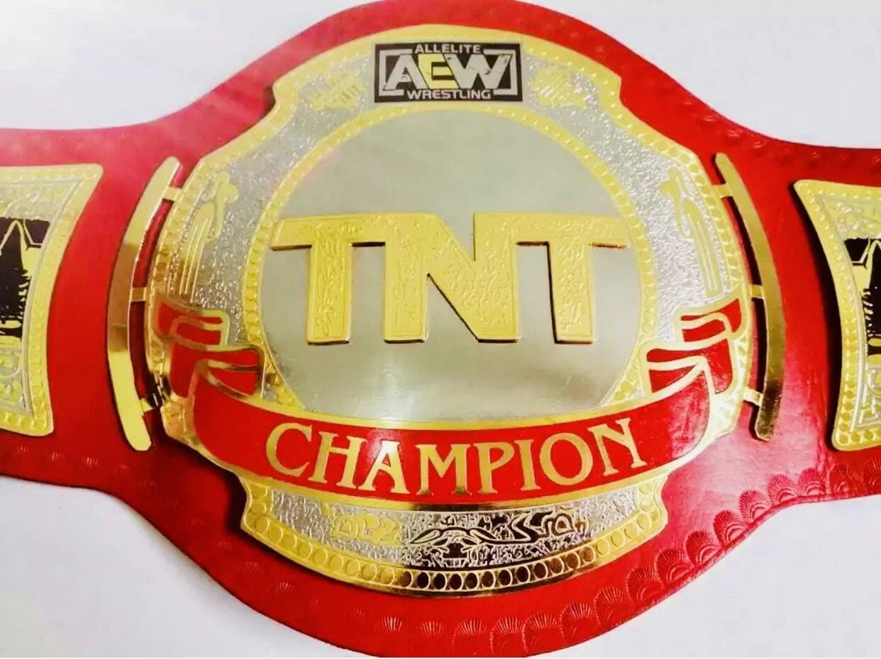 s-l1600_16_947c56ea-2c99-4c11-98a5-9cda312f584f AEW TNT Championship Replica Belt - 2mm Brass Metal Plates - Genuine Leather Red Strap - Free Shipping - Adult Size Wrestling Title - Image 6