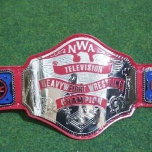 New NWA Television Heavyweight Wrestling Championship Belt Replica RED Adult 2mm Brass