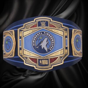 Minnesota Timberwolves NBA 2mm Championship Belt Gold Plated Real Leather