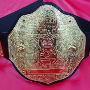BIG GOLD World Heavyweight Championship Belt 2mm Brass Adult Size