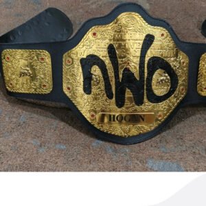 NWO Hulk Hogan Big Gold NWO Championship Belt 2MM Brass - Real Leather Strap - Free Shipping