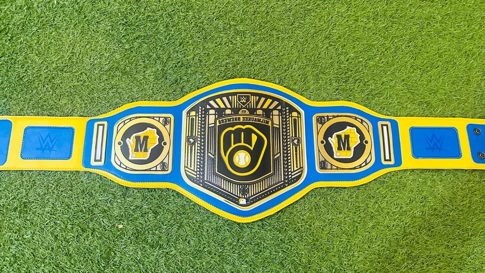 s-l1600_25_1297fa44-d774-48ba-93c3-bee56e9e4cef Milwaukee Brewers MLB Base ball Championship Belt ADULT SIZE 2MM BRASS