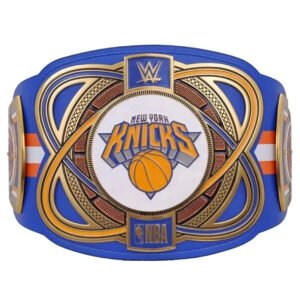 New York Knicks NBA Championship Belt – 2MM Gold Plated with Real Leather Strap