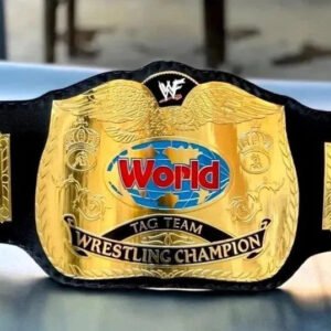 WWF World Tag Team Wrestling Championship Replica Title Belt Adult Size Brass 2MM