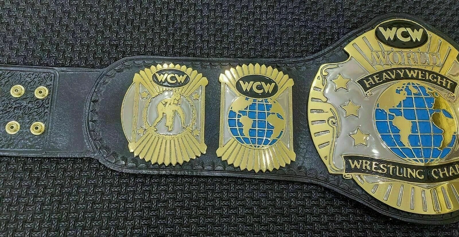 s-l1600_38_42330d1a-02c7-40bc-8eea-4fd807532651 OFFICIAL WCW WORLD HEAVYWEIGHT CHAMPIONSHIP REPLICA WRESTLING BELT 2MM BRASS - Leather Strap - Free Shipping - Image 2