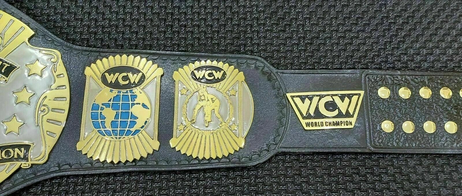 s-l1600_39_62f70d68-e753-4404-9eb4-b727780f8cae OFFICIAL WCW WORLD HEAVYWEIGHT CHAMPIONSHIP REPLICA WRESTLING BELT 2MM BRASS - Leather Strap - Free Shipping - Image 3