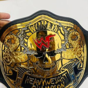 WWF Smoking Skull Heavyweight Wrestling Championship belt 4mm Zinc (Snake Skin Back)