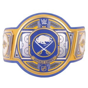 Buffalo Sabres NHL 2mm Championship Belt Gold Plated Real Leather