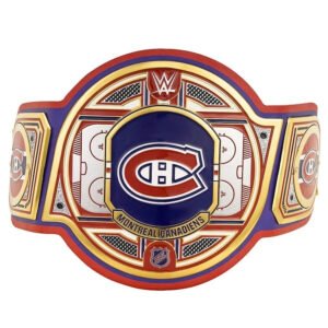Montreal Canadiens NHL 2mm Championship Belt Gold Plated Real Leather