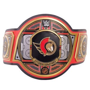 Ottawa Senators NHL 2mm Championship Belt Gold Plated Real Leather