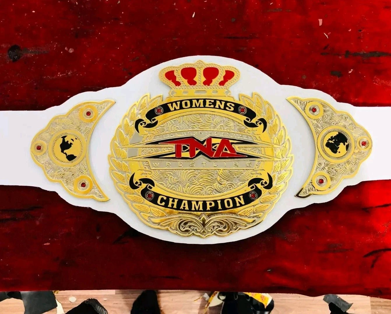 s-l1600_4_a5b09c7c-27aa-4e47-b205-c287fec60533 TNA WOMENS WRESTLING CHAMPIONSHIP BELT ADULT SIZE 2mm brass Plated - Image 4
