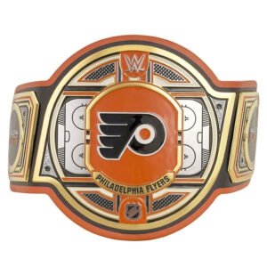 Philadelphia Flyers NHL 2mm Championship Belt Gold Plated Real Leather
