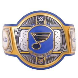 St. Louis Blues NHL 2mm Championship Belt Gold Plated Real Leather