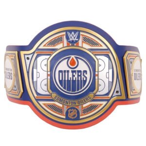 Edmonton Oilers NHL 2mm Championship Belt Gold Plated Real Leather
