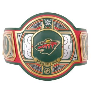 Minnesota Wild NHL 2mm Championship Belt Gold Plated Real Leather