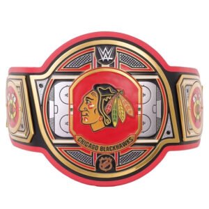 Chicago Blackhawks NHL 2mm Championship Belt Gold Plated Real Leather